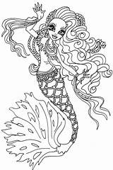 Coloring Pages Monster High Boo Sirena Von Mermaid Printable Print Elfkena Sheets Dolls Google Deviantart Book Library Clipart Sirenas Girls sketch template