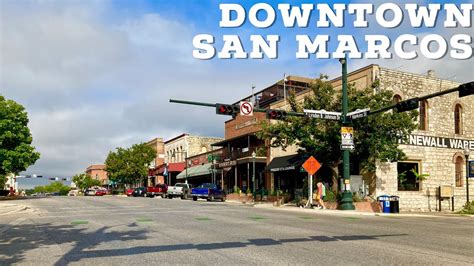 downtown san marcos walking  san marcos texas youtube