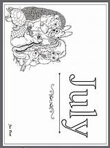 Coloring Months Pages Year July Jan Brett Printable Janbrett Month Click Subscription Downloads sketch template