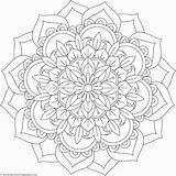 Coloring Mandala Flower Pages Getcoloringpages Pattern sketch template