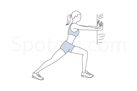 calf stretch illustrated exercise guide exercices gym