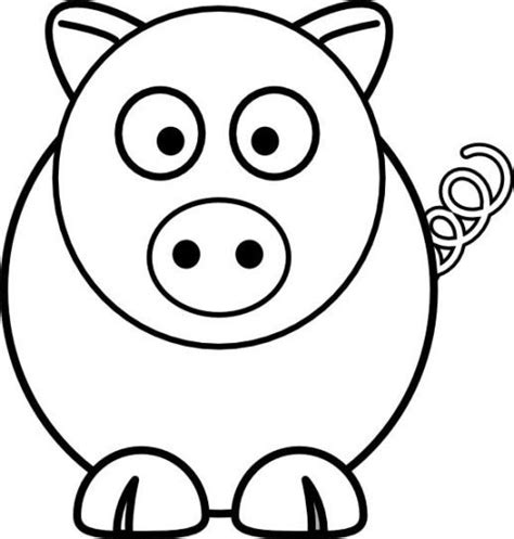 simple pig coloring pages preschool art basics pinterest coloring