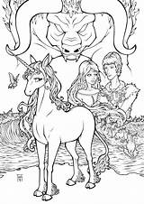 Unicorn Last Coloring Pages Lines Colouring Adult Deviantart Color Choose Board sketch template