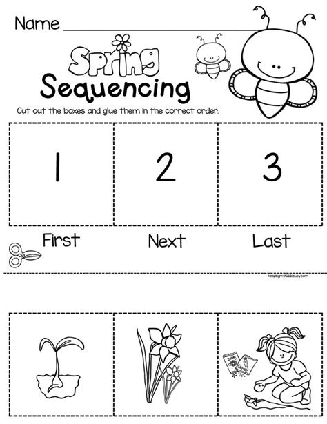 sequencing kindergarten worksheet