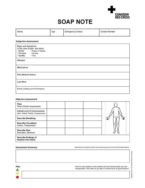 soap chart template