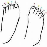 Template Feet Coloring Pages Footprint Colour Clipart Cliparts Colouring Clip Clipartmag Pair Library sketch template