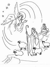 Angels Shepherds Coloring Getdrawings Pages sketch template