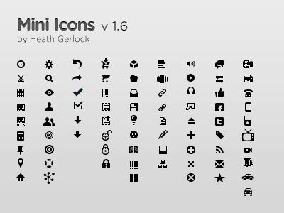 mini icons    heath gerlock  dribbble