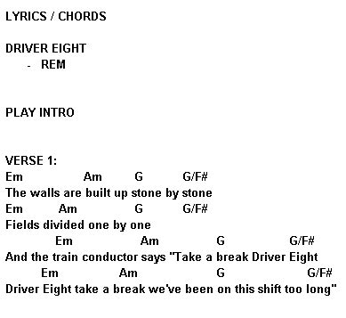 learn  play driver   rem lyrics  chords  lessons lyrics