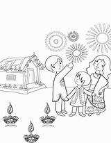 Janmashtami Coloring Pages Printable Krishna Shri Kids Family Children sketch template
