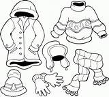 Coloring Clothes Winter Pages Color Kids Clothing Printable Fun sketch template