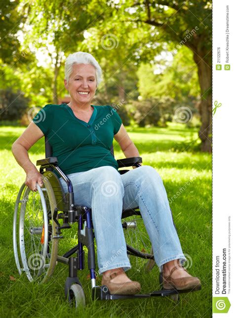 Disabled Woman In Wheelchair Royalty Free Stock Image