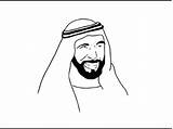 Sheikh Zayed Drawing Draw Face Step Pencil sketch template