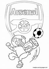 Pages Coloring Arsenal Soccer Template Maatjes Fc sketch template