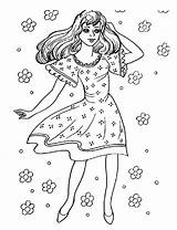 Coloring Pages Girl Girls Kids Drawing Games Pretty Printable Teen Beautiful Pdf Fashionable Colouring Colour Templates Wallpaper Z31 Print Coloringhome sketch template
