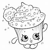 Cupcake Coloring Shopkin Cookie Creamy Pages Printable Kids sketch template