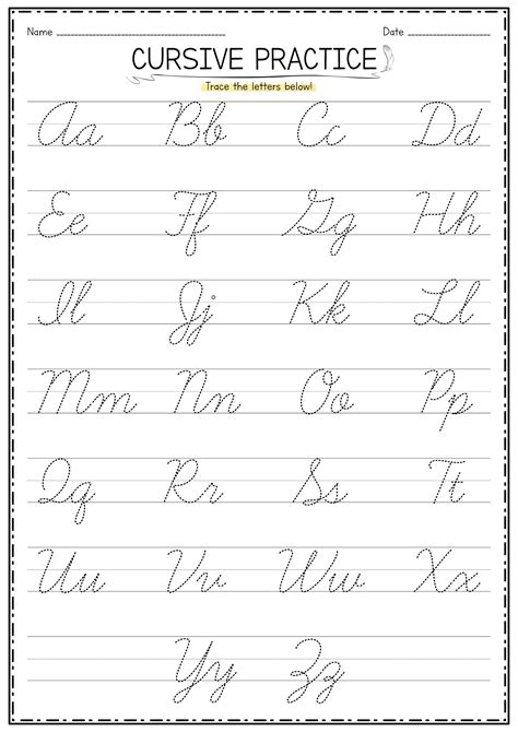 cursive calligraphy  printable handwriting worksheets