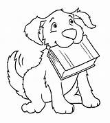 Coloring Pages Easy Dog Kids sketch template