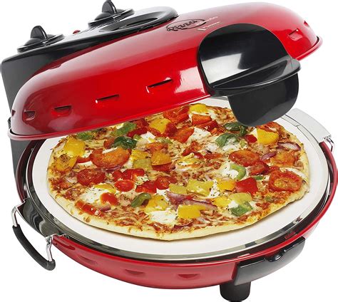 amazonde bestron elektrischer pizzaofen mit steinplatte viva italia ober unterhitze