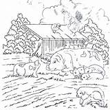 Farm Piggies sketch template