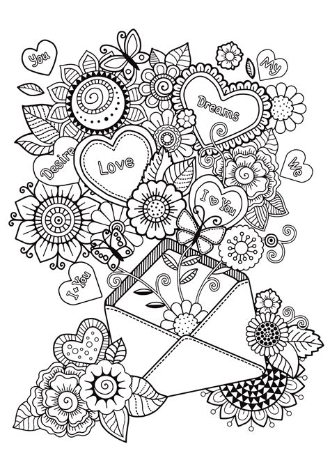 mindfulness coloring love coloring pages detailed coloring pages