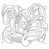 Quilting Paisley Longarm sketch template