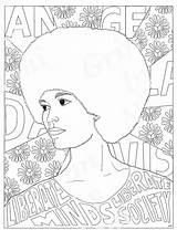 Coloring Pages Women Angela Davis Kids Famous Printable History Month Sheets Feminist Girl Fabulous Colouring Color National Womens Sonia Sotomayor sketch template