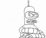Bender Coloring Pages Futurama Relax Popular Getcolorings Coloringhome Another sketch template