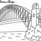 Bridge Harbour Coloring Sydney 31kb 300px Drawings sketch template