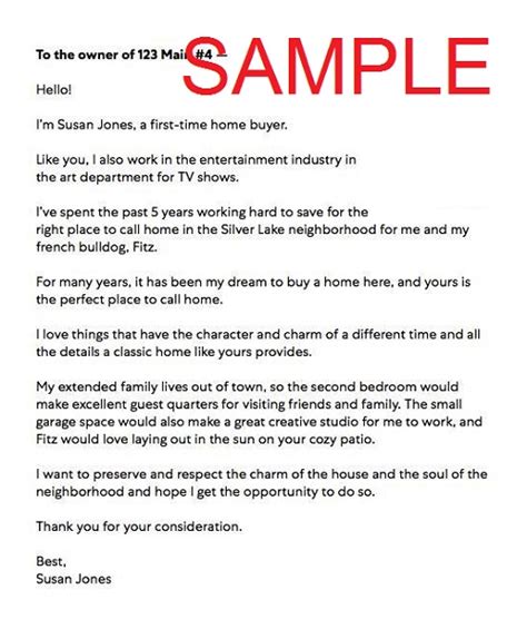 buy  house sample letter template   landlord