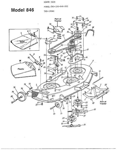 mtd mower deck parts diagram