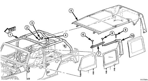 jeep soft top parts diagram hanenhuusholli