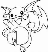 Raichu Pokemon Coloring Pages Printable Categories Kids sketch template