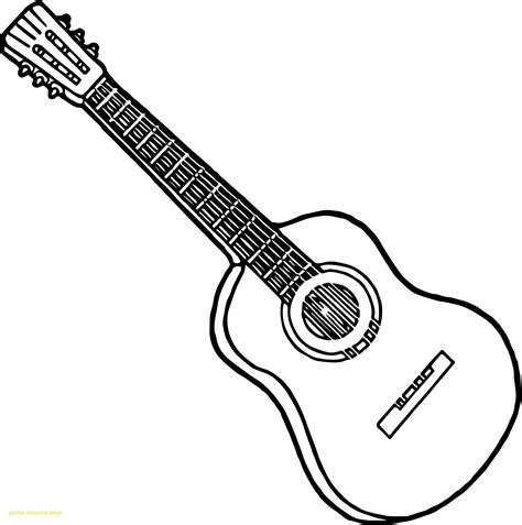 creative picture  guitar coloring page birijuscom