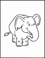 Elephant Coloring Pages Color Baby Animal Animals Print Back Jungle sketch template
