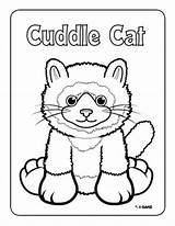 Coloring Cuddle Pages Webkinz 47kb 388px Cat sketch template