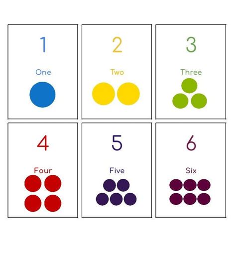 number flash cards   printable preschool learning etsy