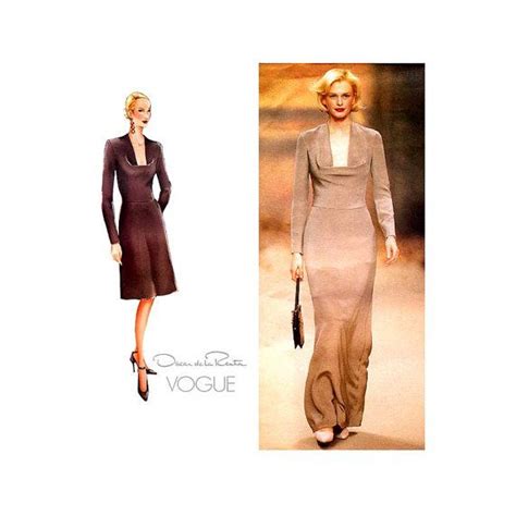 Oscar De La Renta Dress Pattern Vogue 2418 Sizes By Virtualvintage 30