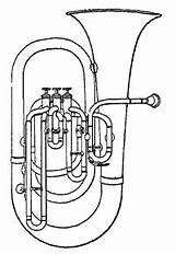 Euphonium Drawing Tuba Paintingvalley sketch template