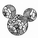 Mandala Disney Mickey Svg Mouse Coloring Pages Colouring Silhouette Color Markers Fabric Svgs Tattoo Choose Board Etsy Instant Drawings sketch template