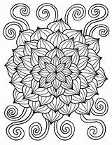 Coloring Pages Printable Flower Abstract Spring Flowers Book Funky Colouring Color Hard Kids Awesome Lotus Adults Print Fun Animals Thaneeya sketch template