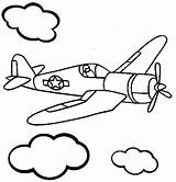 Sky Coloring Pages Airplane sketch template