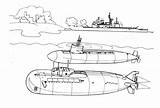 Submarine Submarines Mewarnai Submarinos Militar Sottomarino Colorat Submarino Dibujo Boote Ausdrucken Submarin Selam Kapal Malvorlagen Echipament Wwi Gratis Plane Pokemon sketch template