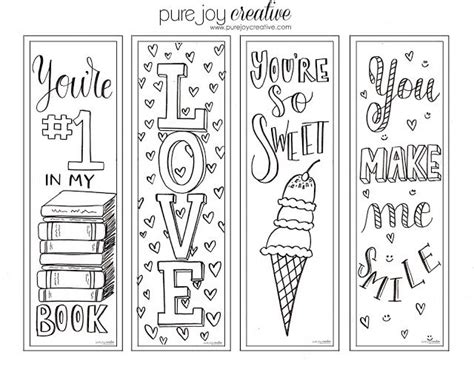 fun  valentines day bookmarks coloring bookmarks coloring