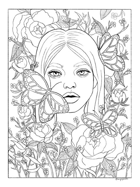 artistic downloadable coloring page etsy