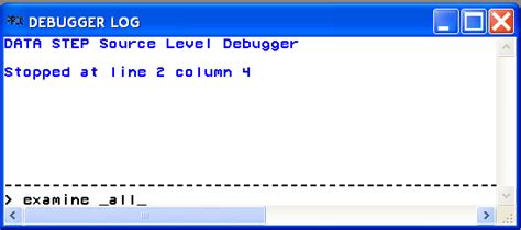 data step debugger examples
