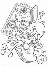 Monsters Inc Coloring Pages Randall Monster Boggs Kids Colorear sketch template
