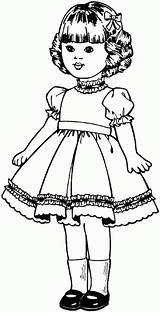 Doll Coloring Print Pages Printable Kids Printables Toys sketch template