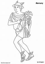 Coloring Mercury Roman Era Fun Kids Romeinen Pages Edupics Large sketch template