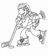 Coloring Hockey Pages Player Franklin Kids Popular Ice Playing sketch template